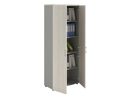 Dolab NW 2080 qapalı ağ ağac/boz