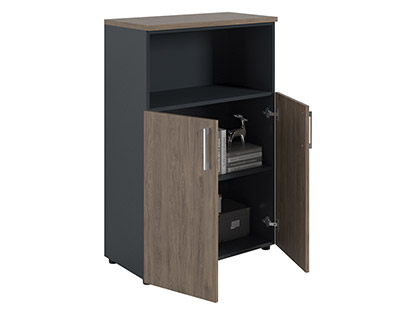 Dolab NW 1280/2 yarı qapalı tünd qoz / antrasit