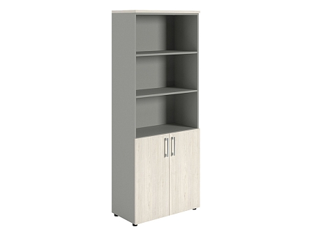 Dolab NW 2080/2 yarı qapalı ağ ağac/boz