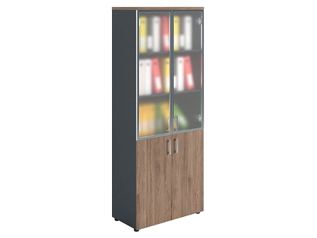 Dolab NW 2080/2G şüşə tünd qoz/antrasit ilə