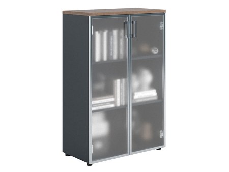 Dolab NW 1280/2G şüşə tünd qoz/antrasit ilə