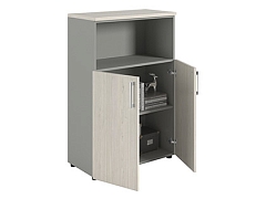 Dolab NW 1280/2 yarı qapalı ağ ağac/boz