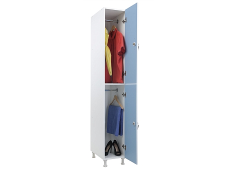 Soyunub-geyinmə otaqları üçün dolab WL 12-30 mavi/ağ