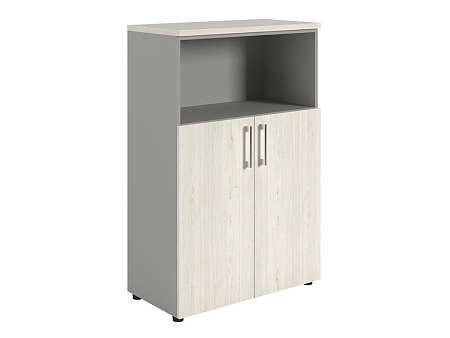 Dolab NW 1280/2 yarı qapalı ağ ağac/boz