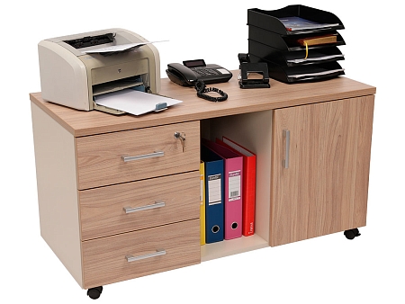 Ofis avadanlığı üçün dolab (tumba) NPW-410 təbii qarağac/bej
